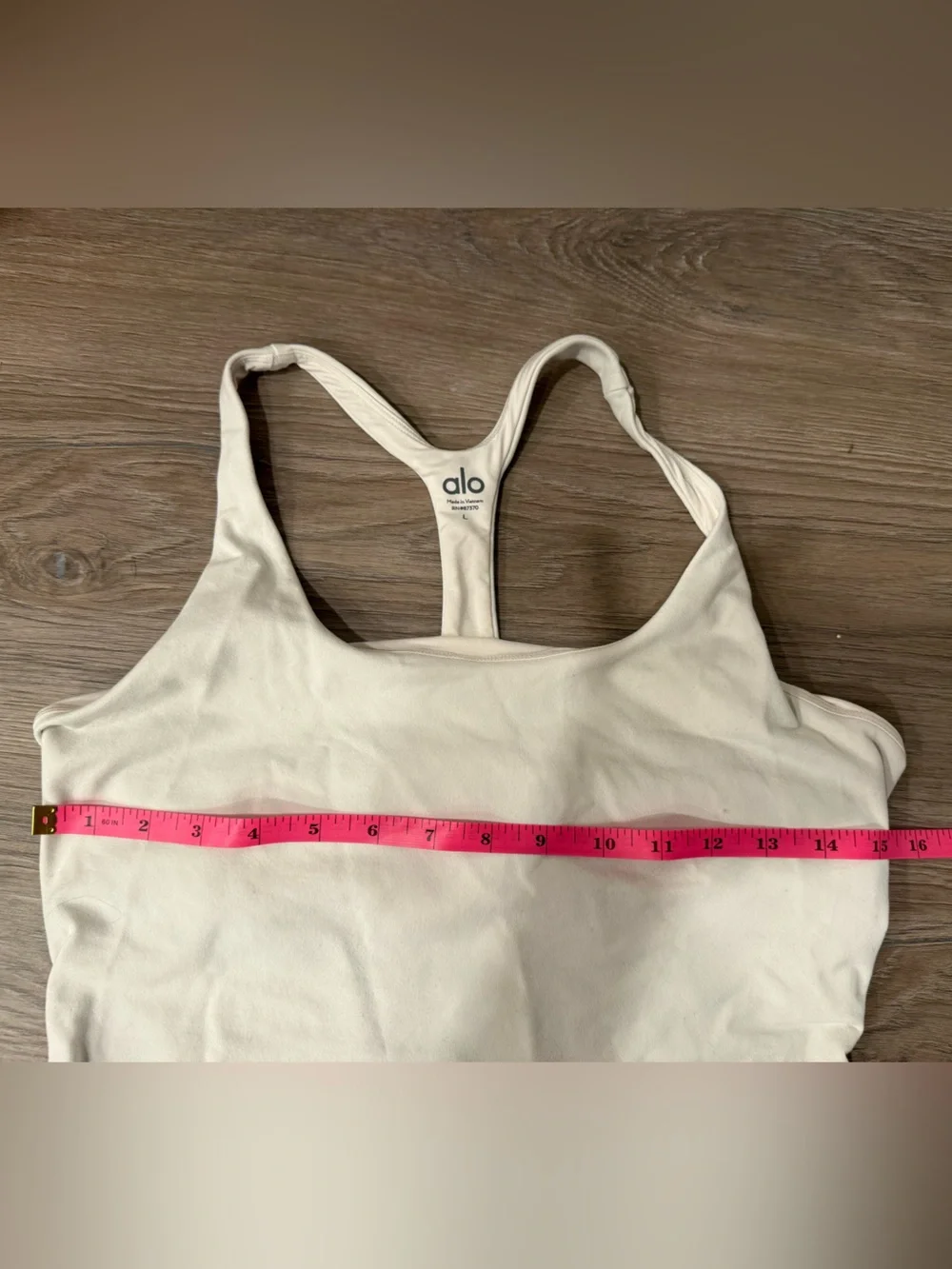 ALO Yoga Cream Racerback Bodysuit
